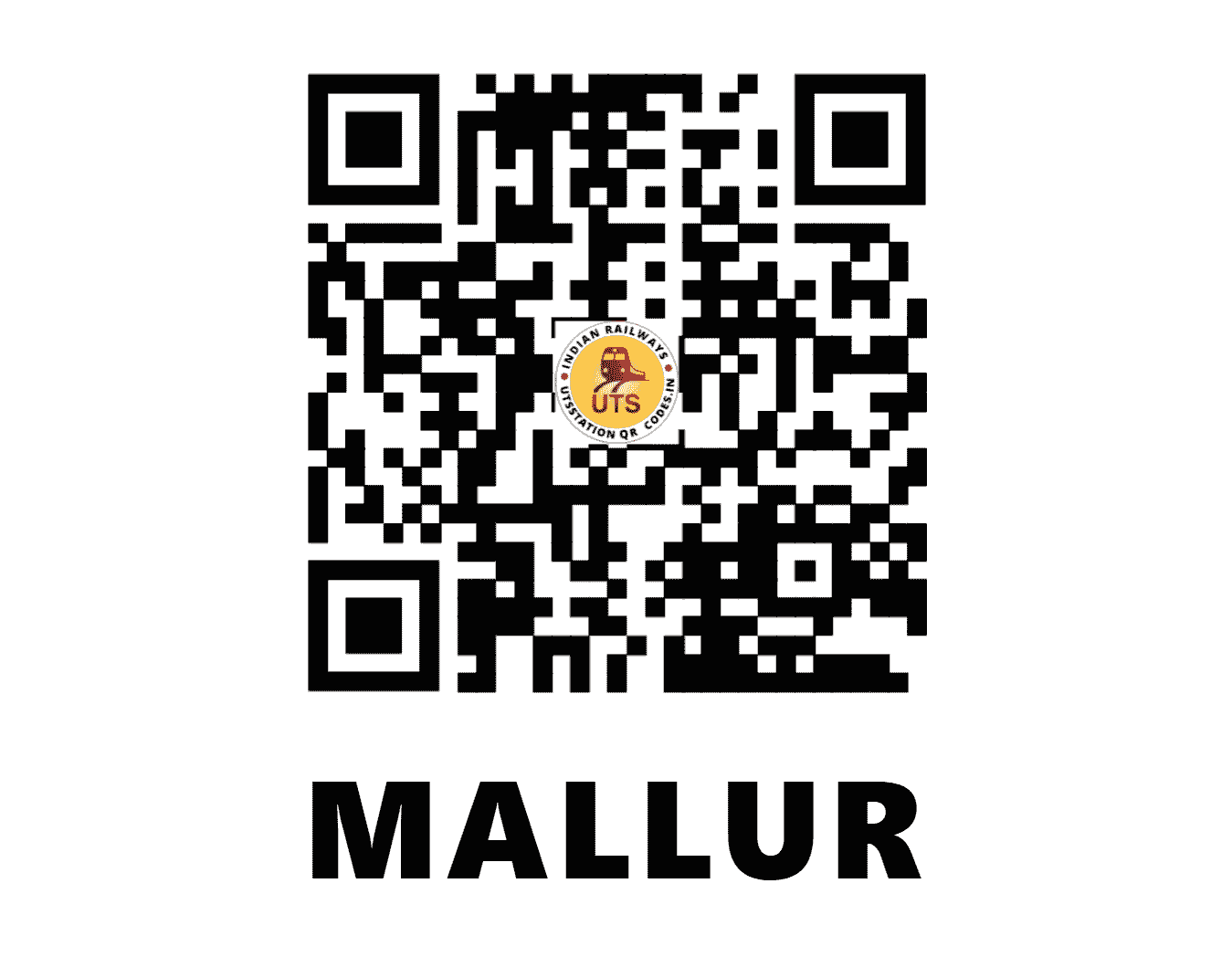 UTS QR Code for MALLUR - MALR - SR (TAMIL NADU)